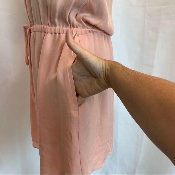 𝅺ARITZIA Babaton Benedict silk dress blush pink Sz M🔥 - Picture 8 of 15